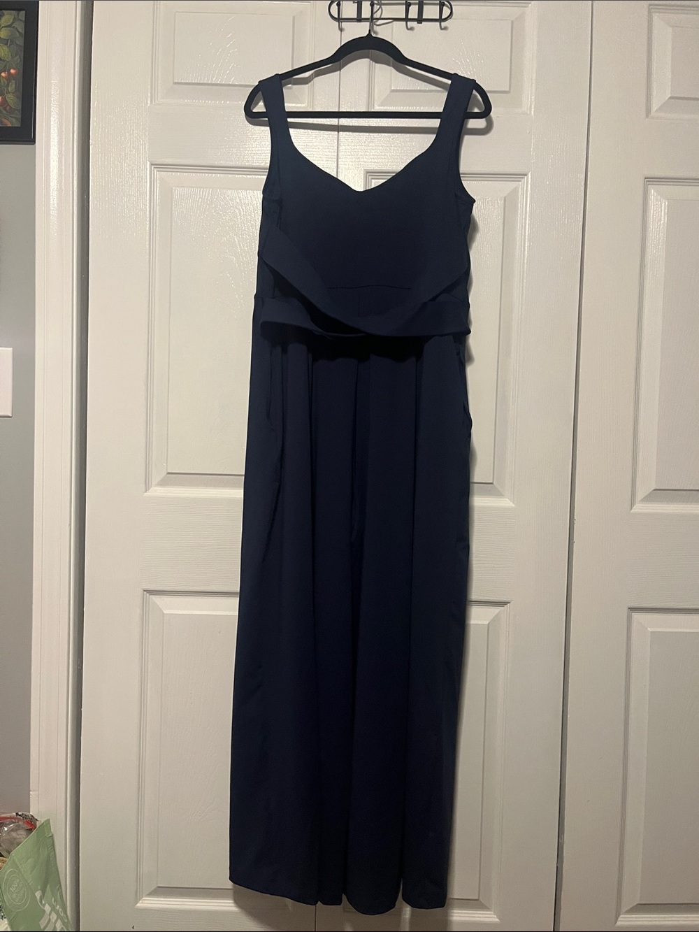 NWT HALARA Navy Blue Sleeveless Jumpsuit - Picture 3 of 9